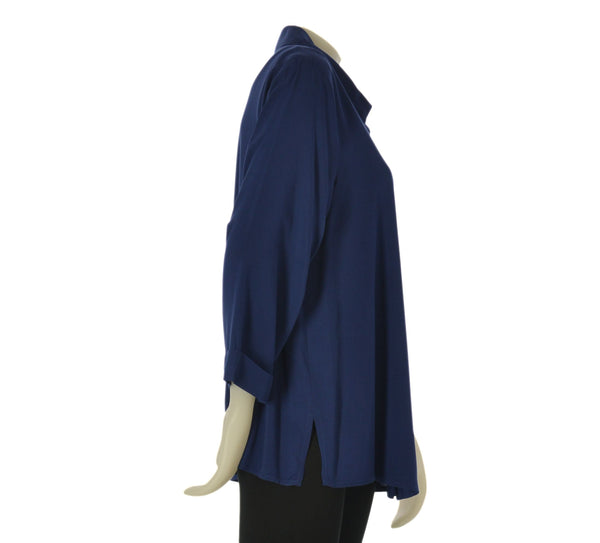 CAMICIA DONNA TAGLIE OVER ELISA CASTELLI  BOTTONI SPACCHI ART. 1541