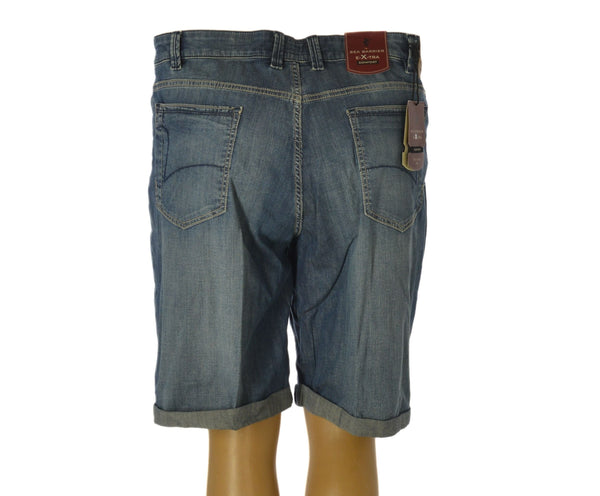 BERMUDA JEANS UOMO TAGLIE OVER CINQUE TASCHE ELASTICIZZATO ART. CONF-RIPUARI-89
