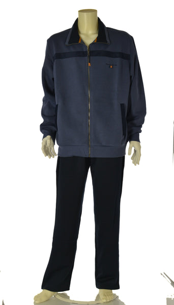 TUTA UOMO F.LLI CAMPAGNOLO TAGLIE OVER FELPATA PANTOALO TASCHE ELASTICO FELPA FULL ZIP TASCHE ART. 8Q78557