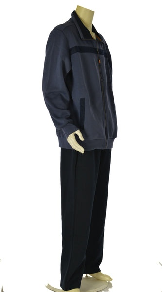 TUTA UOMO F.LLI CAMPAGNOLO TAGLIE OVER FELPATA PANTOALO TASCHE ELASTICO FELPA FULL ZIP TASCHE ART. 8Q78557