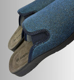 CIABATTA INBLU TESSUTO VELUR RESISTENTE PLANTARE MORBIDO CONFORT GOMMA ROBUSTA ANTISCIVOLO ELASTICO ART BG000059