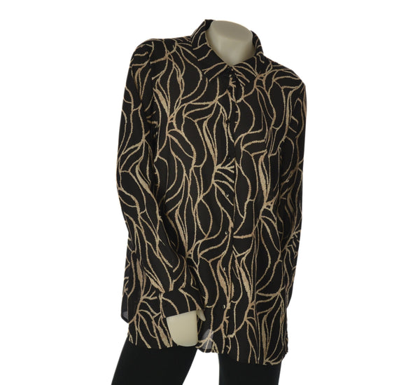 CAMICIA DONNA ELISA CASTELLI TAGLIE OVER FANTASIA MANICA LUNGA ART. 1513