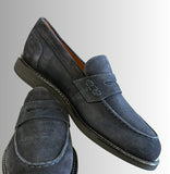 SCARPE UOMO NERO GIARDINI B.A.G.IN CAMOSCIO MOCASSINOMORBIDO PLANTARE ART 1400341U