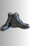 SCARPA UOMO NERO GIARDINI B.A.G.PELLE LISCIA ZIP LATERALELACCI STIVALETTO ART 15010202