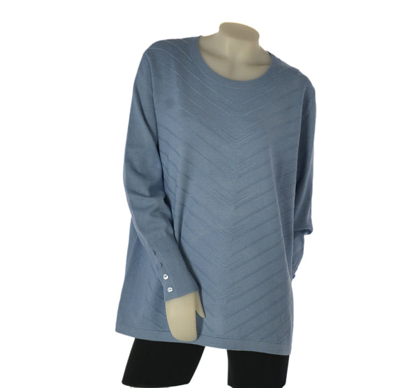 MAGLIONE DONNA GAIA PIU TAGLIE OVER GIROCOLLO LAVORATO ART. 402