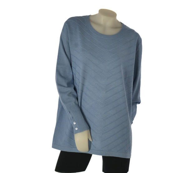 MAGLIONE DONNA GAIA PIU TAGLIE OVER GIROCOLLO LAVORATO ART. 402