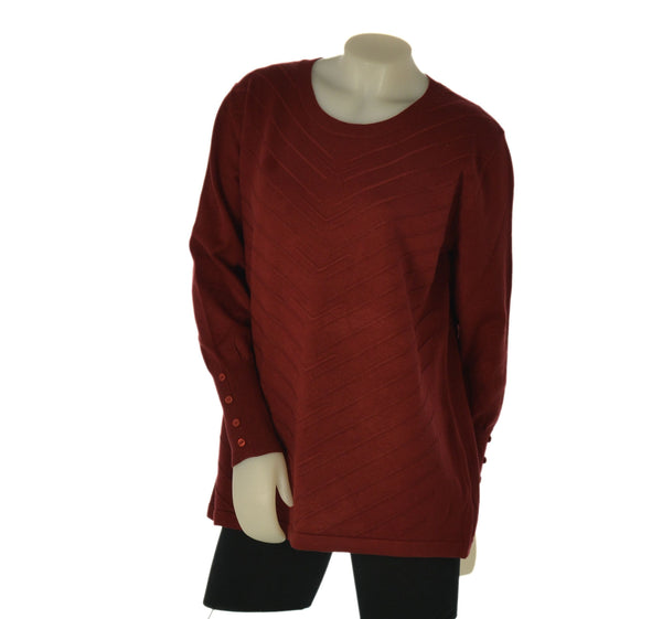 MAGLIONE DONNA GAIA PIU TAGLIE OVER GIROCOLLO LAVORATO ART. 402