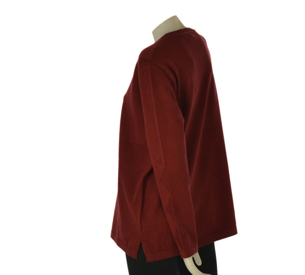 MAGLIONE DONNA GAIA B. TAGLIE OVER GIROCOLLO LAVORATO SPACCHI ART. 407