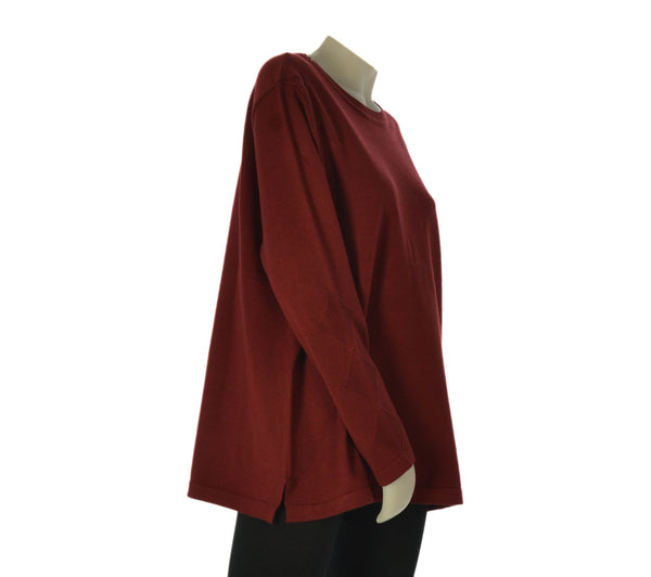 MAGLIONE DONNA GAIA B. TAGLIE OVER GIROCOLLO LAVORATO SPACCHI ART. 407