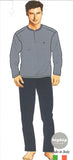 PIGIAMA UOMO BIPBIP TAGLIE OVER ORLATO CALDO COTONE SERAFINO ART. 6491