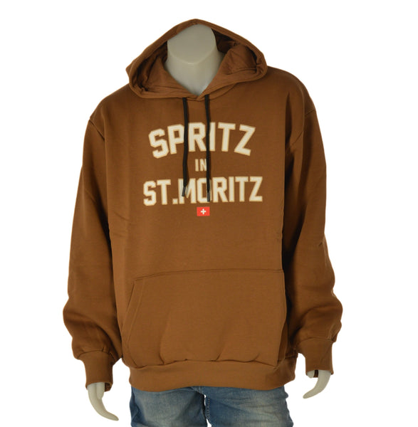 FELPA UOMO MAXFORT TAGLIE OVER FELPATA CAPPUCCIO STAMPA TASCHE  ART. 42101