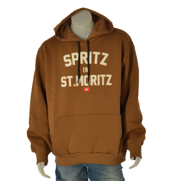 FELPA UOMO MAXFORT TAGLIE OVER FELPATA CAPPUCCIO STAMPA TASCHE  ART. 42101