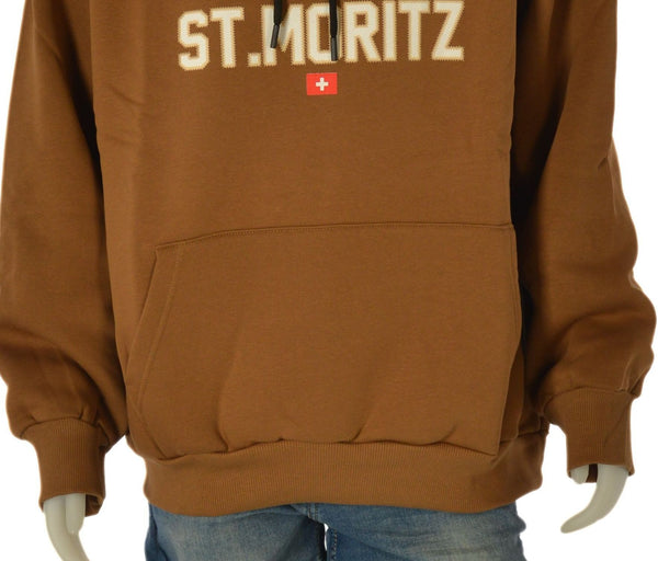 FELPA UOMO MAXFORT TAGLIE OVER FELPATA CAPPUCCIO STAMPA TASCHE  ART. 42101