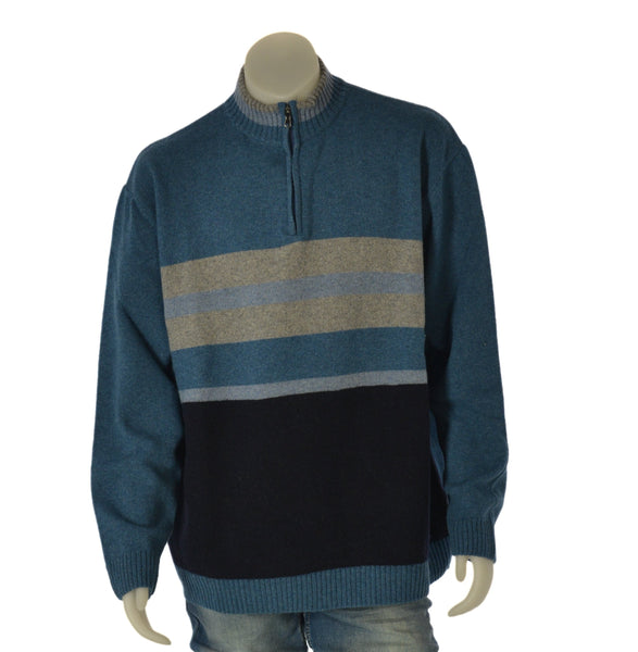MAGLIONE UOMO MAXFORT TAGLIE OVER LUPETTO MEZZA ZIP FANTASIA ART. 26096