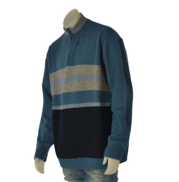 MAGLIONE UOMO MAXFORT TAGLIE OVER LUPETTO MEZZA ZIP FANTASIA ART. 26096
