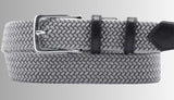 Cintura Alta Moda Cinture art EL211 elasticizzata intrecciata fibbia acciaio finiture in pelle