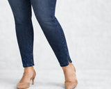 Pantaloni Miroglio Luisa Violajans elasticizzato fascetta bassa senza tasche e spacchetto modello leggins art P402