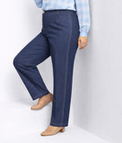 Pantaloni Miroglio Luisa ViolaPantalone in salia Stretch con Cuciture a Contrasto elegante come un pantalone pratico come un jeans art P72004