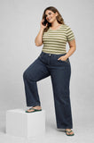 JEANS CORONA CONFORMATO ELASTICIZZATO CON STRASSE GAMBA MORBINA