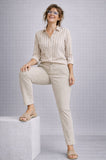 PANTALONI LUISA VIOLA in Cotone Stretch  Linea Conformata & Stile Naturale  ART P7111