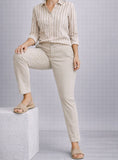 PANTALONI LUISA VIOLA in Cotone Stretch  Linea Conformata & Stile Naturale  ART P7111
