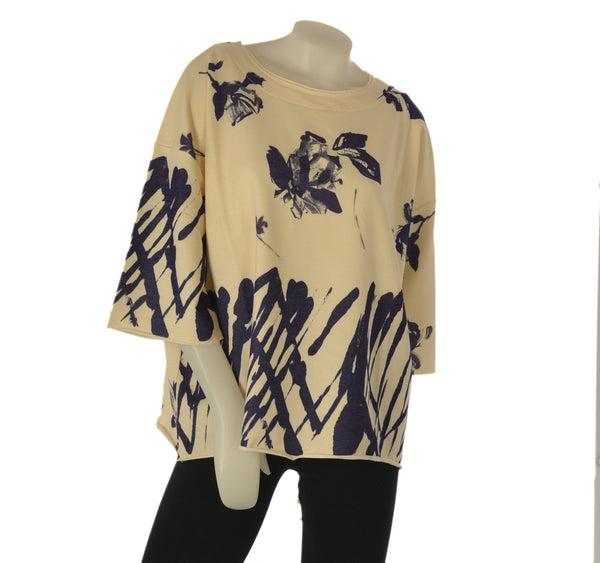 FELPA DONNA GIGLIOROSSO CONFORMATA GIROCOLLO MEZZA MANICA FANTASIA PRATICA COMODA ART.26028