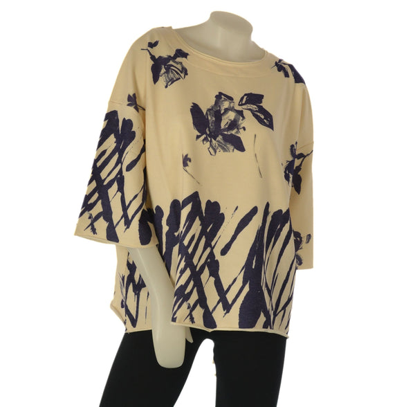 FELPA DONNA GIGLIOROSSO CONFORMATA GIROCOLLO MEZZA MANICA FANTASIA PRATICA COMODA ART.26028