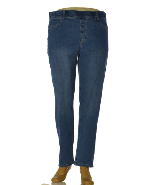 JEANS DONNA EMANUELA COSTA TAGLIE OVER JEGGINGS ELASTICIZZATO TASCHE STRASS ART. EC6886