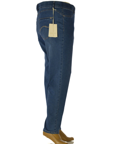 JEANS DONNA EMANUELA COSTA TAGLIE OVER JEGGINGS ELASTICIZZATO TASCHE STRASS ART. EC6886