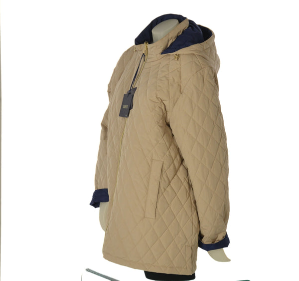 GIACCA DONNA TALENTI TRAPUNTATA REVERSIBILE TAGLIE OVER CAPPUCCIO ZIP TASCHE ART. TB37