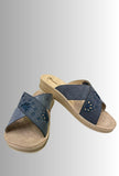 CIABATTA INBLU DONNA TOMAIA ECOPELLE STRASSE PLANTARE ANATONICO E TRRASPIRANTE TACCO 3,5 INTRECCIOART FC000068