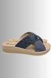 CIABATTA INBLU DONNA TOMAIA ECOPELLE STRASSE PLANTARE ANATONICO E TRRASPIRANTE TACCO 3,5 INTRECCIOART FC000068