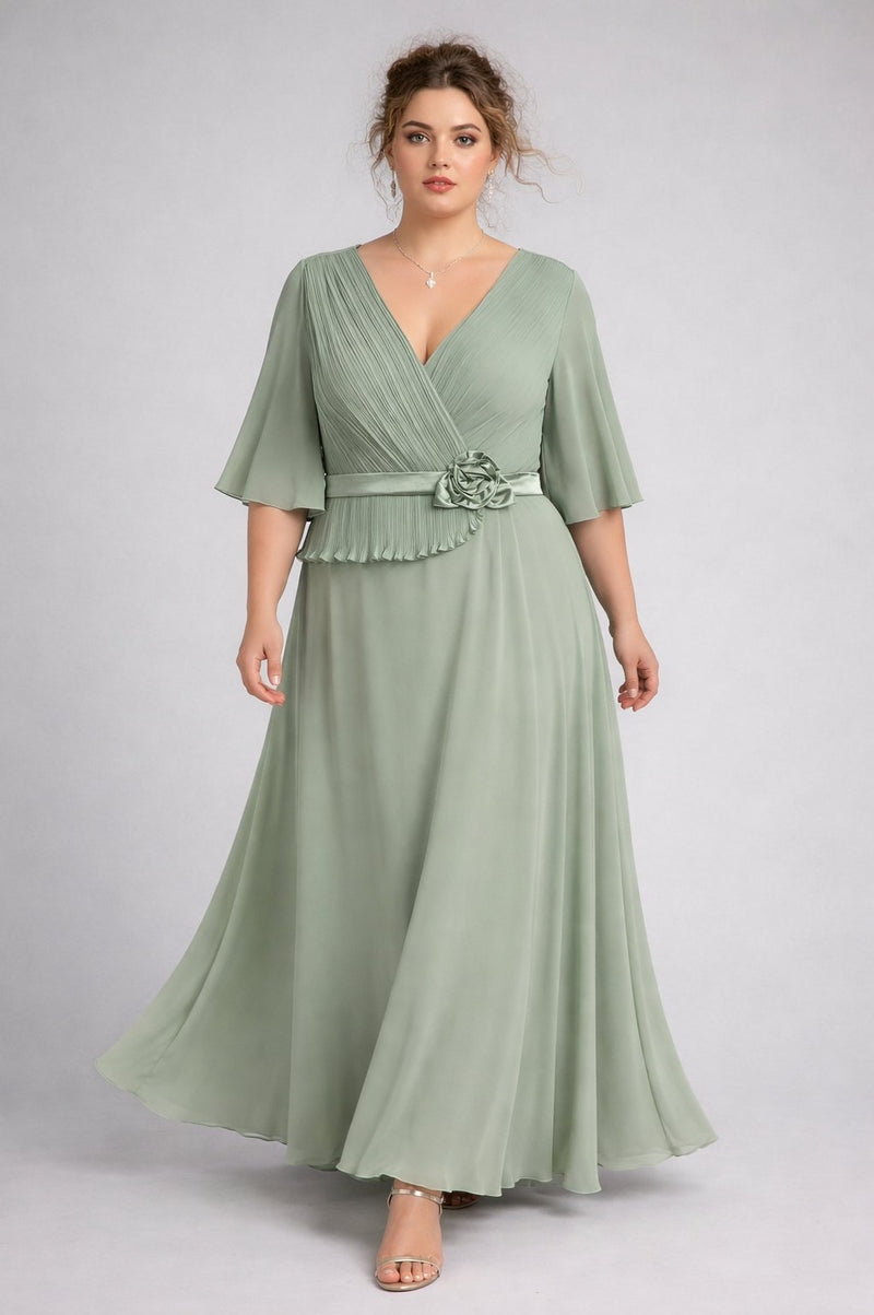 ABITO ELEGANTE DONNA OVER ABBA A IN POLIETSRE CADI MANTELLINA COPRISPALLE ELASTICO DIETRO GONNA AMPIA AER 515