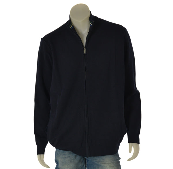 GIACCA MAGLIA RE DEL MARE COTONE TAGLIE OVER FULL ZIP TASCHE ART. 22.3250X