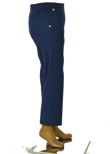 PANTALONE DONNA ELISA CASTELLI OVER ELASTICO CAPRI LARGO COMODO PRATICO LEGGERO ART.18097