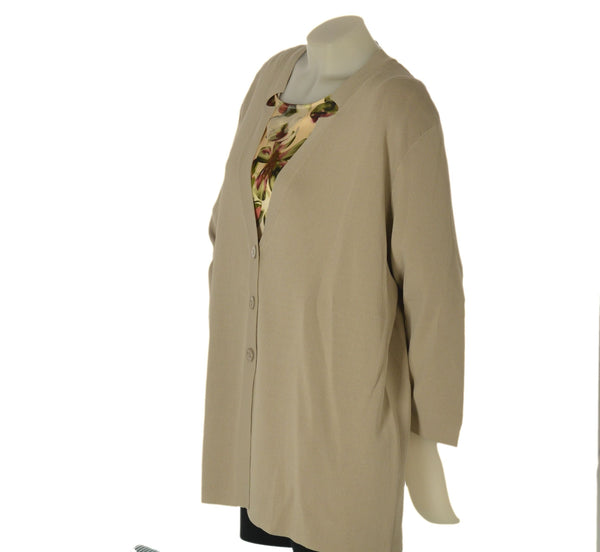 CARDIGAN DONNA CONFORMATO SILCO BOTTONI COLLETTO SPACCHETTI COMODO ART.561