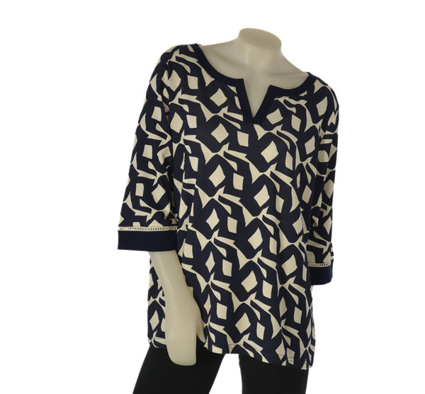 MAGLIA DONNA GAIA PIU TAGLIE OVER FANTASIA MANICHE 3/4 VISCOSA ART. 528