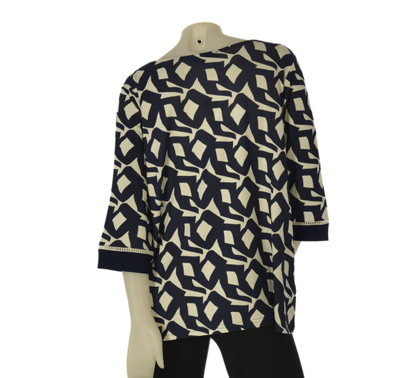 MAGLIA DONNA GAIA PIU TAGLIE OVER FANTASIA MANICHE 3/4 VISCOSA ART. 528