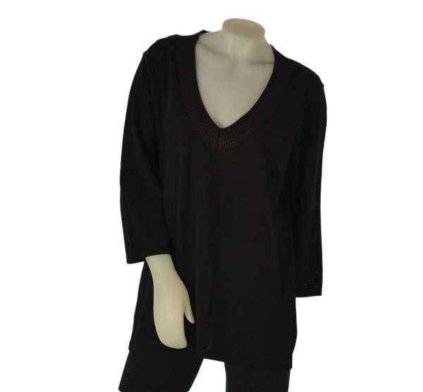 MAGLIA DONNA GAIA PIU TAGLIE OVER SCOLLO A V VISCOSA ART. 553