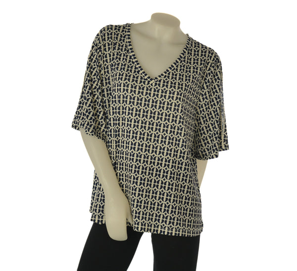 MAGLIA DONNA ELISA CASTELLI TAGLIE OVER FANTASIA SCOLLO V  ART. 140027