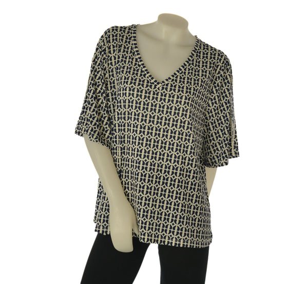 MAGLIA DONNA ELISA CASTELLI TAGLIE OVER FANTASIA SCOLLO V  ART. 140027