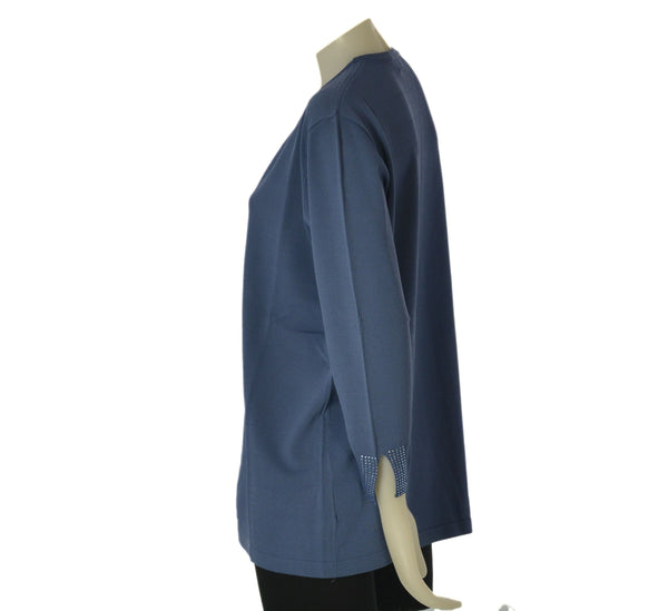 CARDIGAN DONNA GAIA PIU TAGLIE OVER BOTTONI STRASS VISCOSA ART. 555