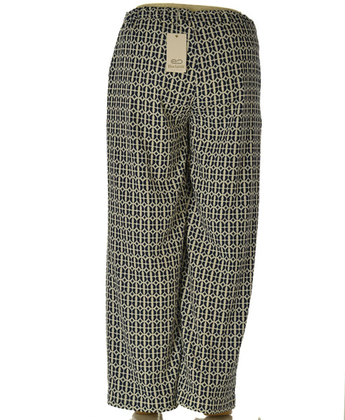 PANTALONE DONNA ELISA CASTELLI TAGLIE OVER PALAZZO FANTASIA TASCHE ZIP ART. 18080