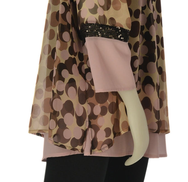 CASACCA DONNA PERLA TAGLIE OVER FANTASIA DOPPIATA GIROCOLLO PAILLETTES SPACCHI ART. EVA OVER