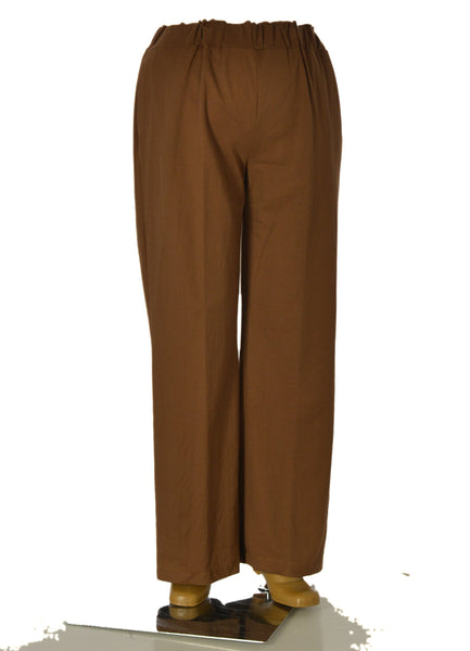 PANTALONI DONNA ELISA CASTELLI CONFORMATI ELASTICO TASCHE LARGHI MORBIDI LEGGERI ART.18071