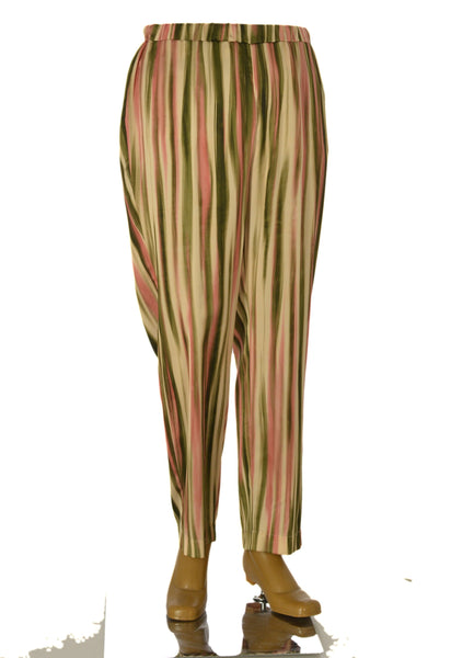 PANTALONI DONNA ELISA CASTELLI CONFORMATI ELASTICO FANTASIA LARGHI MORBIDI LEGGERI ART.18093