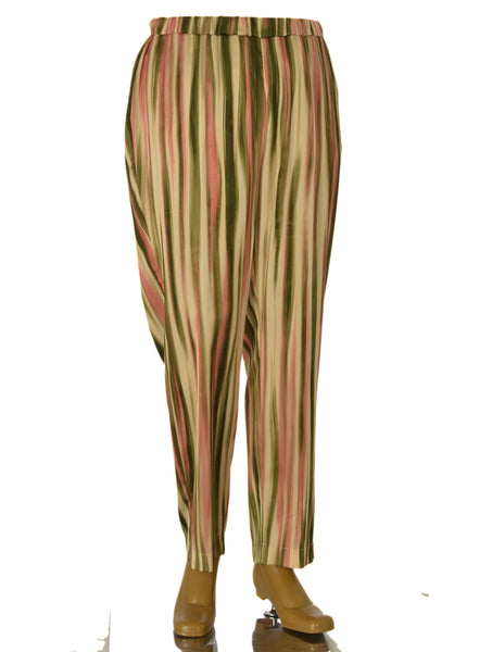 PANTALONI DONNA ELISA CASTELLI CONFORMATI ELASTICO FANTASIA LARGHI MORBIDI LEGGERI ART.18093