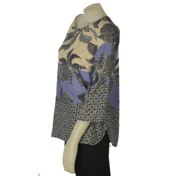 CASACCA DONNA BARBARELLA CONFORMATA GOROCOLLO BOTTONE TRE QUARTI SPACCHETTI FANTASIA LEGGERA ART.1022