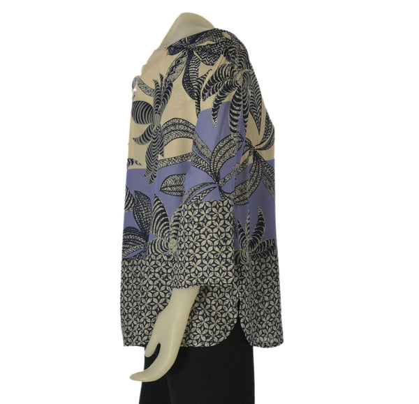 CASACCA DONNA BARBARELLA CONFORMATA GOROCOLLO BOTTONE TRE QUARTI SPACCHETTI FANTASIA LEGGERA ART.1022