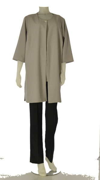 SPOLVERINO DONNA GIGLIOROSSO ELEGANTE GIROCOLLO BOTTONE TRE QUARTI LUNGO ART.26069